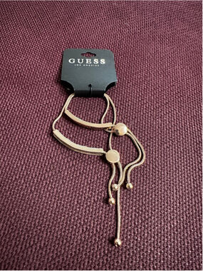 Guess Gold Tone Adjustable Bracelet Set